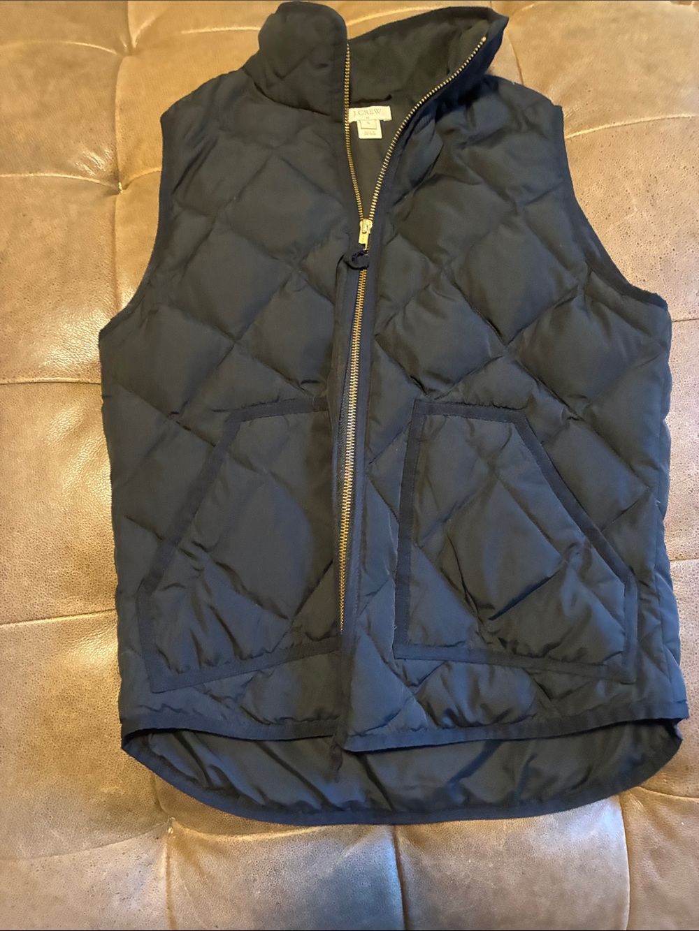J. Crew Quilted Puffer Vest in Navy